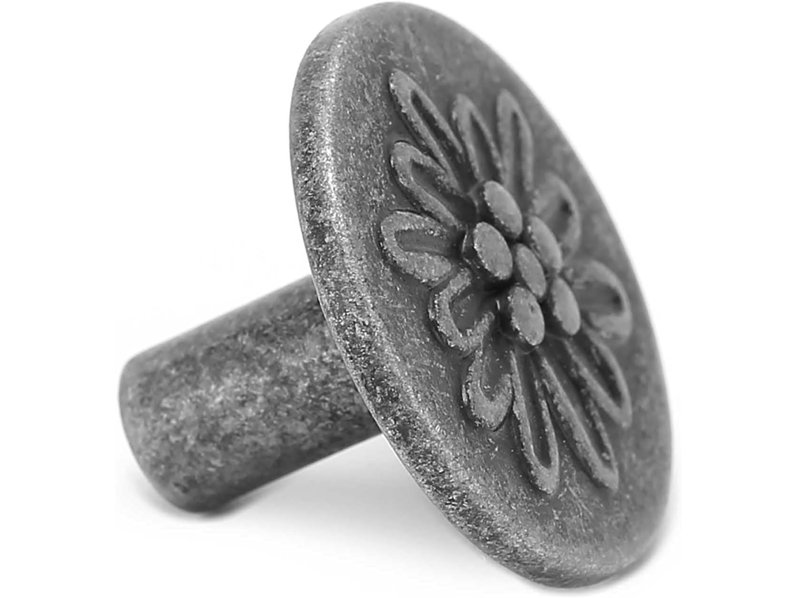 Puxador Hyuduo, Em Cobre Antigo Com Formato De Flor E Furo Único, Ideal Para Gavetas E Armários