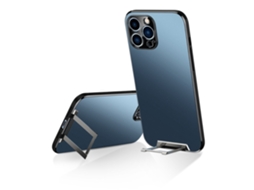 Suporte Casa Quedas Para Iphone 14 Pro Max Pele Sintética Anti-choque Azul