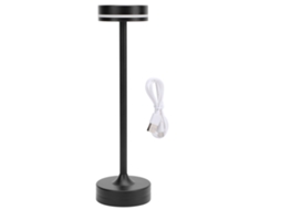 Lâmpada Mesa Sem Fio Recarregável 3 Cores Dimmable Touch