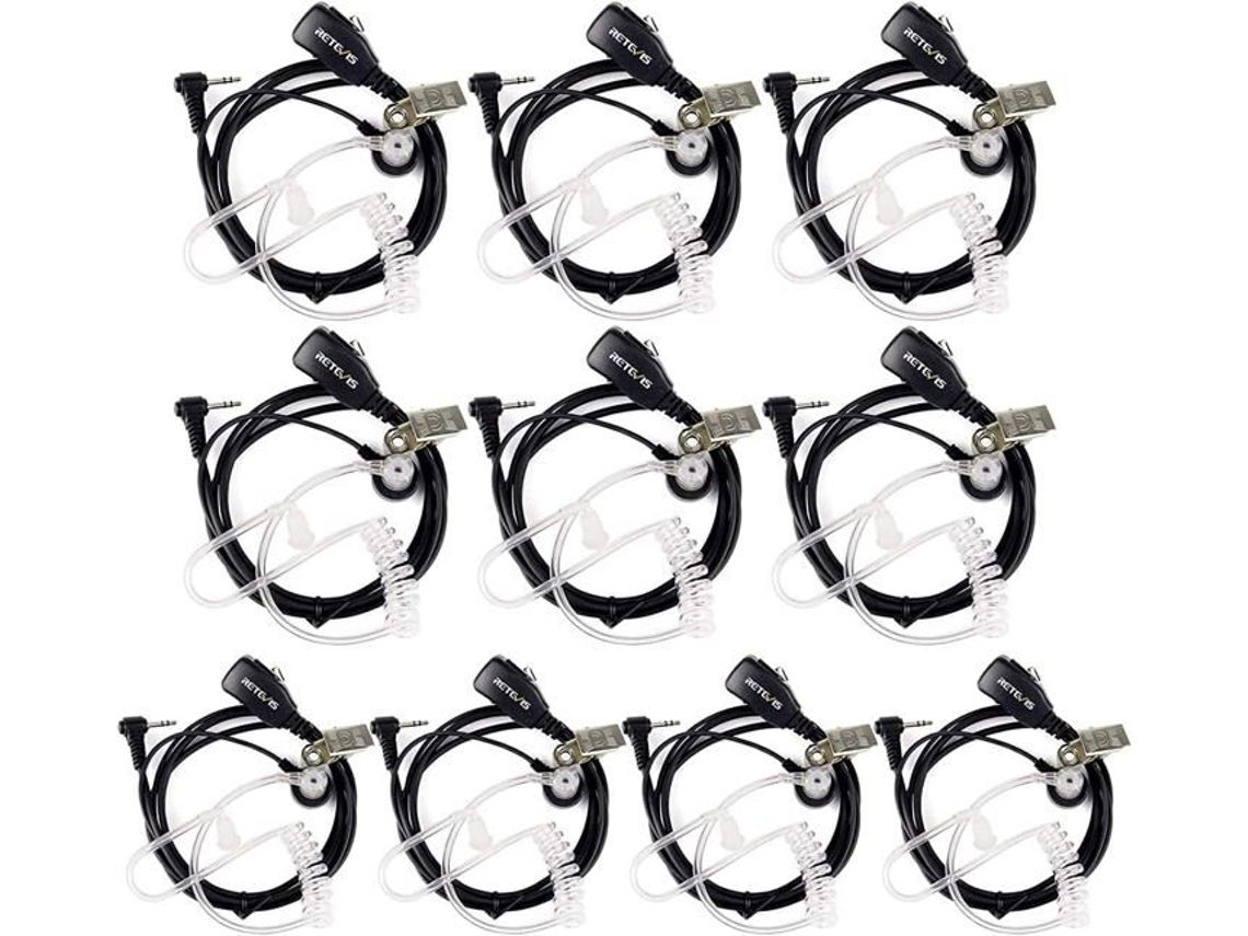 Talkie Walkie Fones De Ouvido, Auricular Compatível Rt45 Motorola T80 Extreme T81 Hunter, 1 Pino 2,5mm Fones De Ouvido Retevis (10 Unidades)
