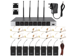Kit De Microfones 8 Canais Para Reuniões Grandes E Conferências