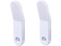 Luminária Noturna Led Recarregável de 2 Peças com Sensor de Movimento, Lâmpada de Indução Inteligente SFUSHOS