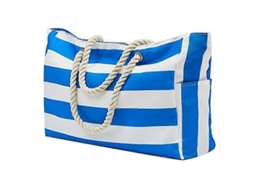Bolsa de Praia, para Natação, Praia Impermeável, Piscina, Sacola Compras , Ombro Dobrável Azul GOKOCO