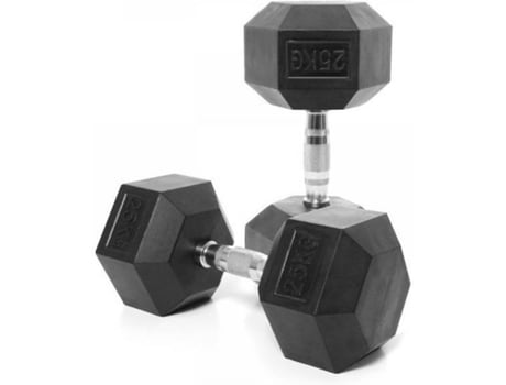 Halteres  hexagonais 25 kg. Conjunto. 2 pçs.
