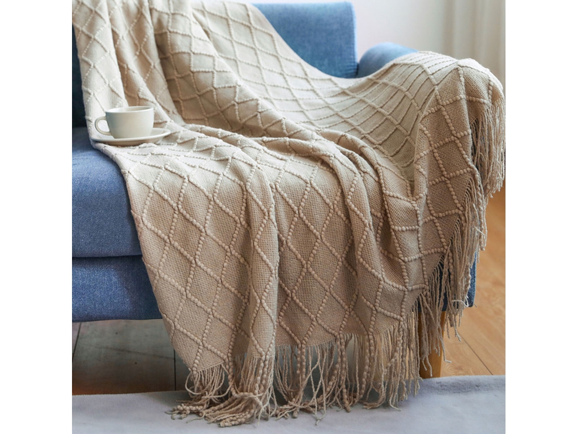 Cobertor Boho Decorativo E Versátil De Algodão Reciclado Supermacio, Pré-lavado, Para Sofá, Casa De Fazenda, Cama, Etc.-aquaforge