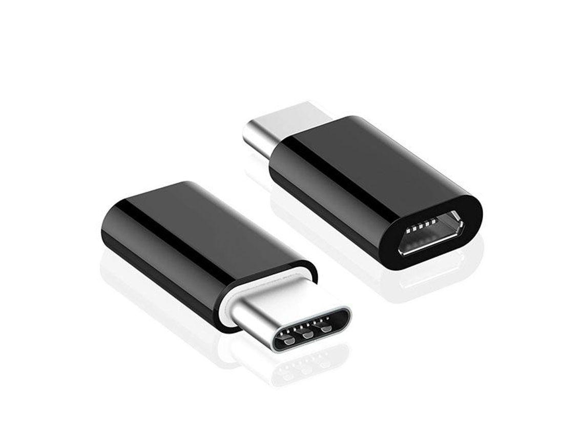 Carregador  Adaptador de Dados Oem, Microusb Usb c (macho), Preto AOZORZ (fêmea)