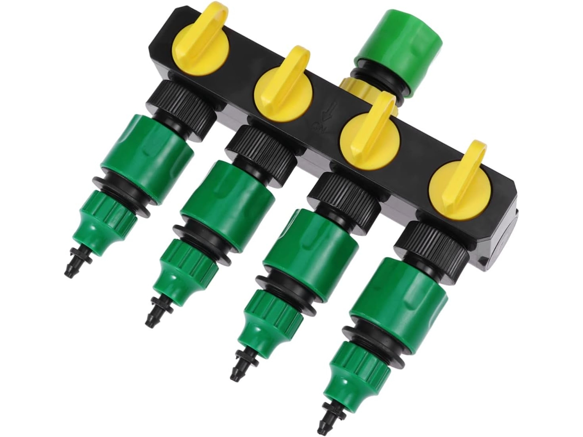 Sistema De Irrigação Com Distribuidor Água Quatro Vias Para Jardim,