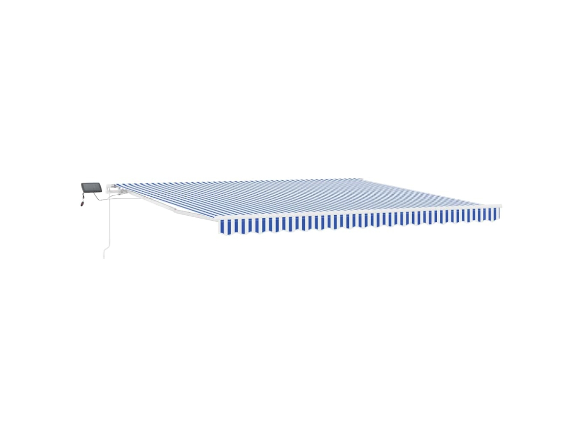 Toldo Retrátil Azul e Branco 450x300 Cm Poliéster e Alumínio MAISON EXCLUSIVE