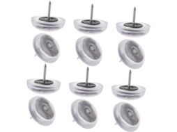 24 Peças De Pregos Planos Silicone Antiderrapantes Para Móveis, Tachas Para Estofamento, Protetores De Piso Para Pés
