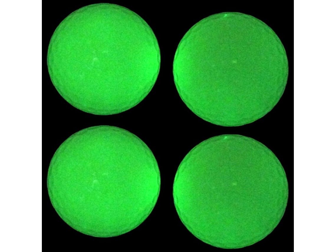 Pelotas Fluorescentes, 4 Peças, Esportes Noturnos, Brilhos na Escuridão, Sem Leds S/MARCA