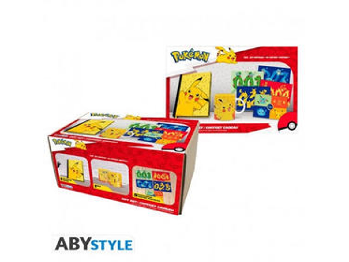 Caja Regalo Pokemon Cuaderno Pck A5 Taza320Ml Postales