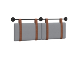 Conjunto 1 Cabeceira Suspensa Vidaxl Cinzento-claro Couro Sintético (150 X 55 X 5 Cm)