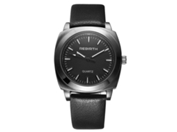 Relógio Analógico de Quartzo com Pulseira de Couro, Dial Redondo, Estilo Moderno e Elegante