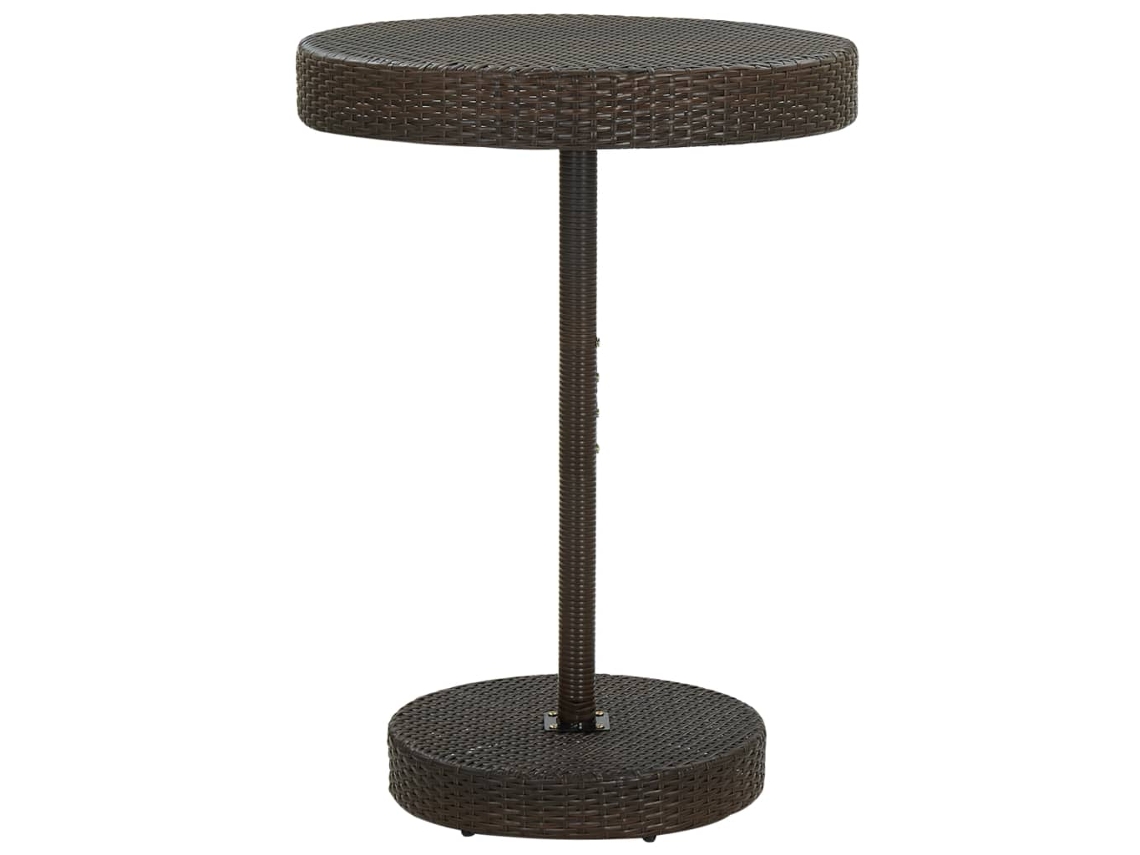 Vidaxl Mesa De Jardim 75,5x106 Cm Vime Pe Castanho