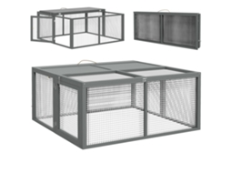 Barraca de Garagem Reforçada, À Prova D'água, Zíper, 162x221,5x163cm Cinza S/MARCA
