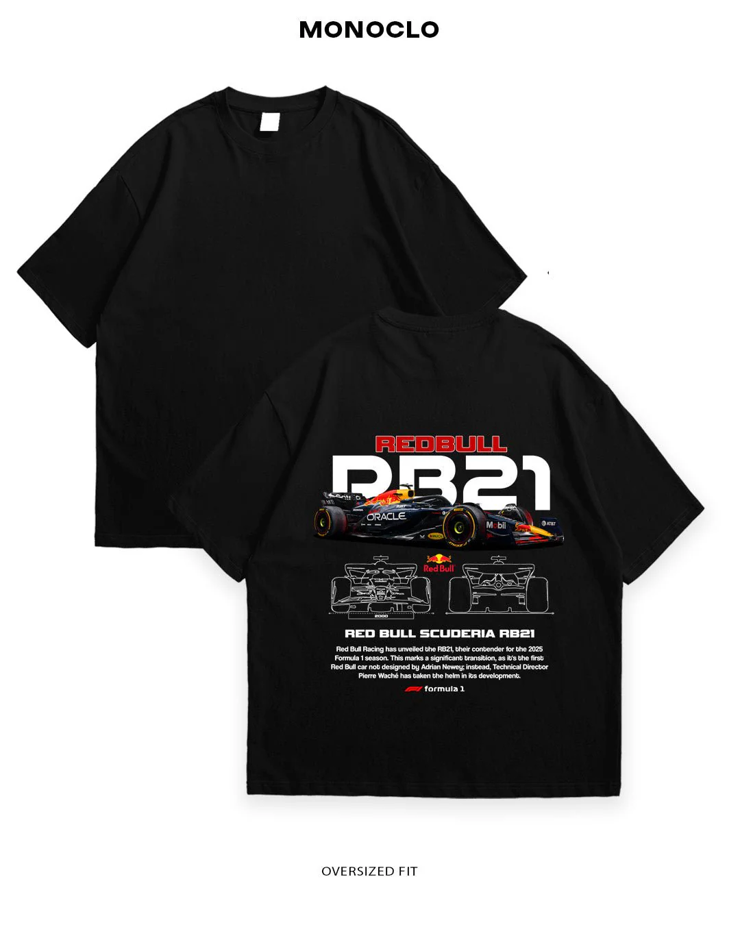 T-shirt Rockinstone F1 Rb21 - Red Bull Scuderia(m)