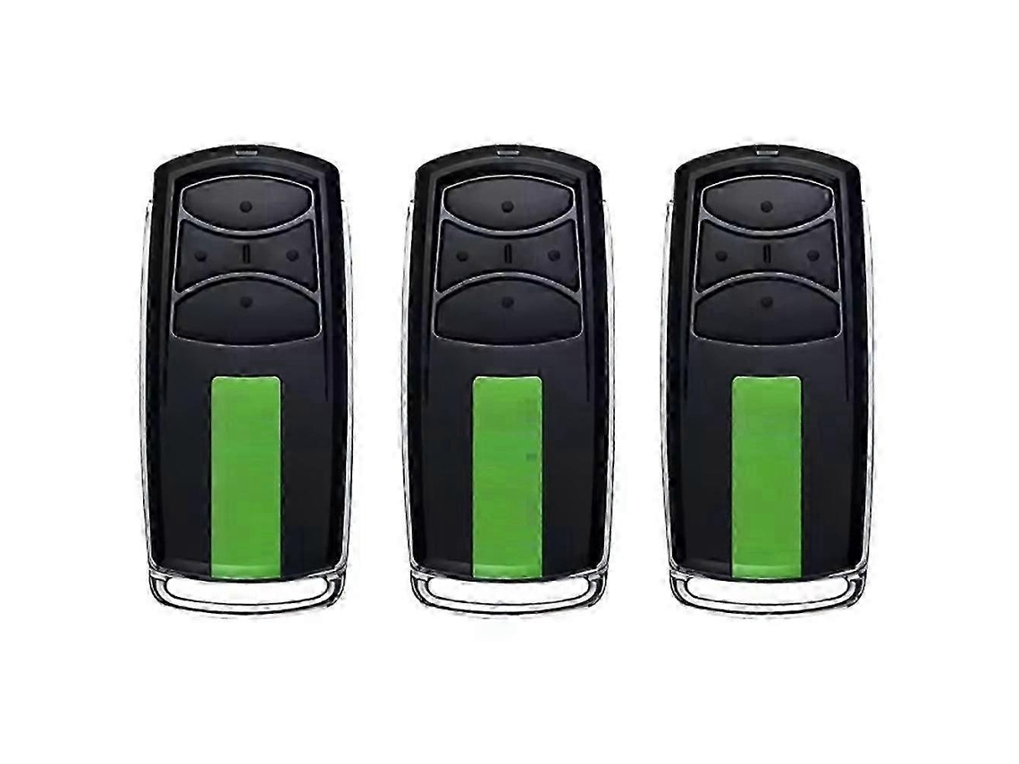 Controle Remoto Para Portão De Garagem, 3 Unidades, Material Abs, Preto