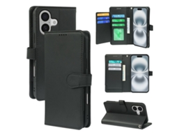 Capa Carteira Skalo Para Iphone 17 Com 9 Compartimentos - Preta