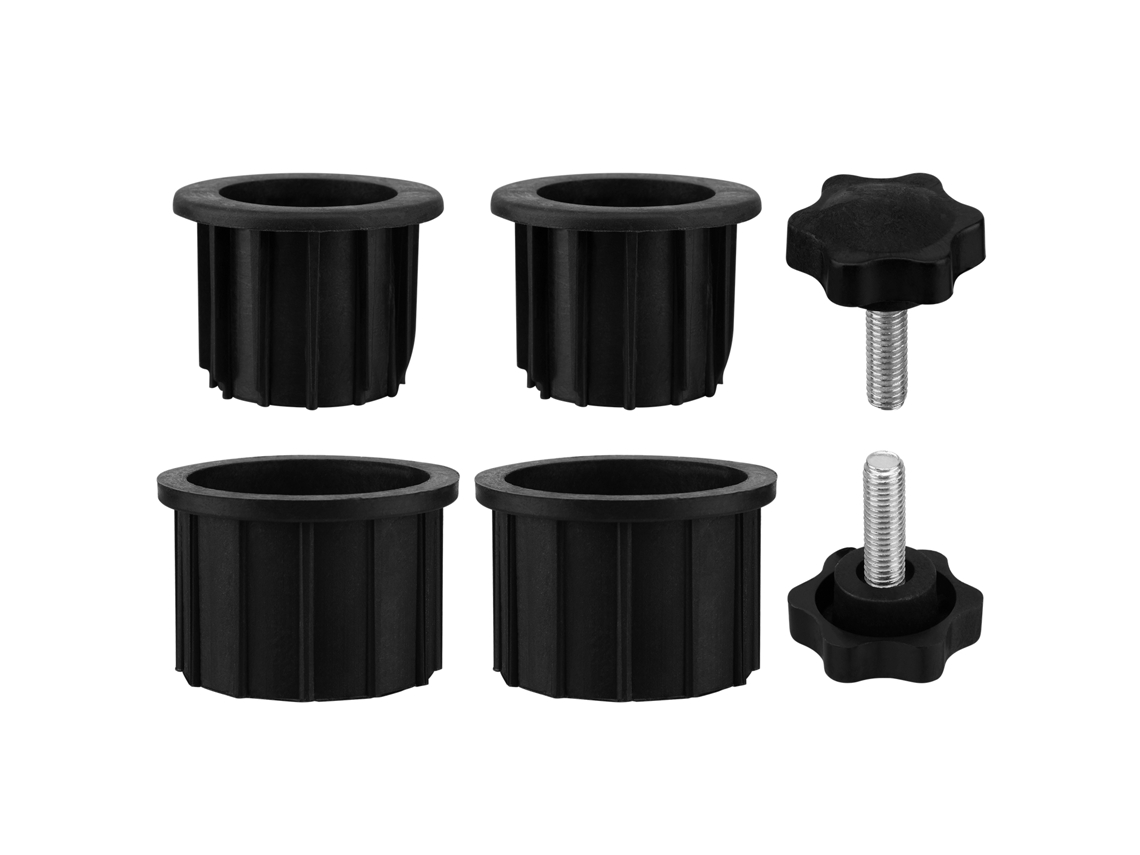 Conjunto de acessórios para base de guarda-chuva de fixação preta de fixação rápida 6 pçs de maçaneta de mão