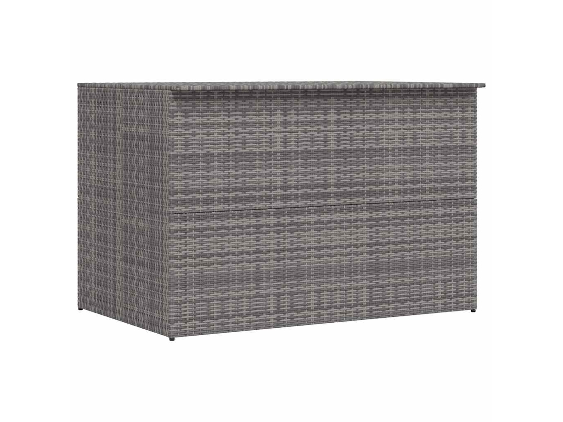 Vidaxl Caixa De Arrumação Para Jardim 150x100x100 Cm Vime Pe Cinzento