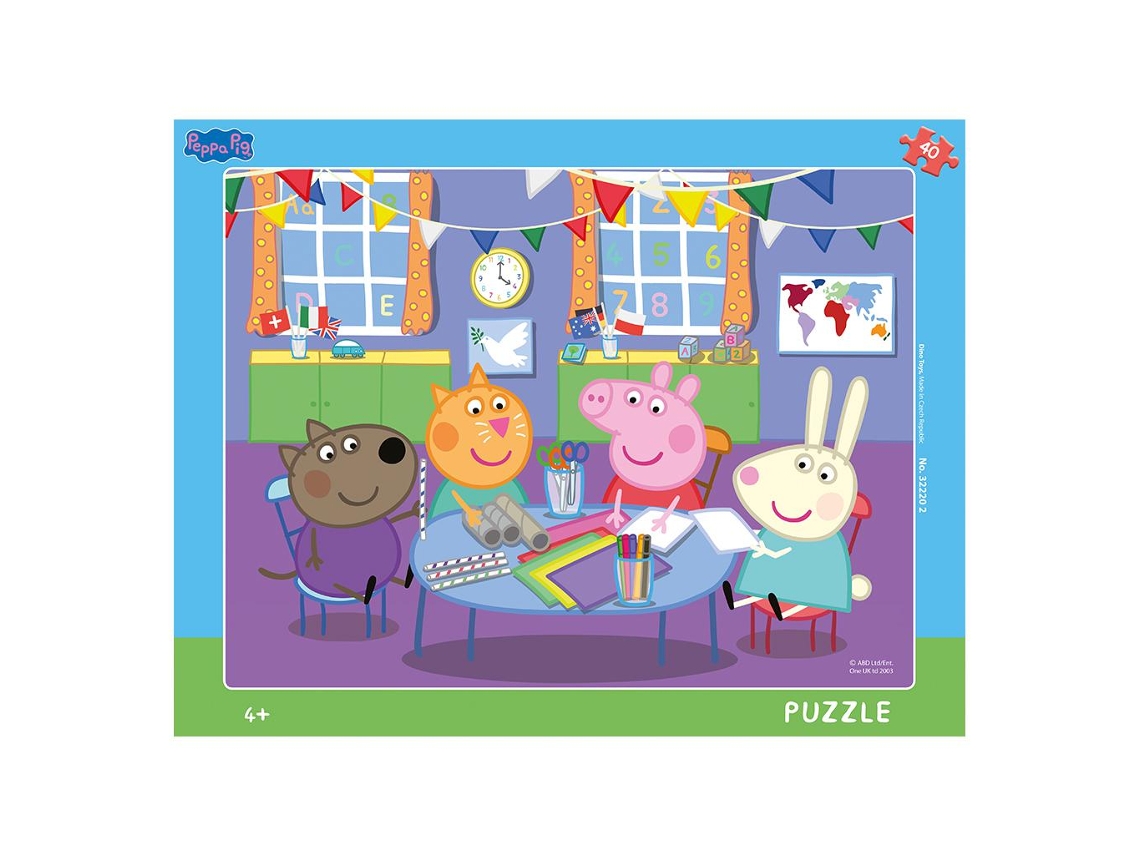 Puzzle Frame 40 Pcs Peppa Pig Jardim Escola DINO