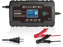 Carregador Agm Estilo Industrial Preto, 12v, 24v, 8a, De Bateria Para