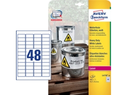 Etiqueta de impressora branca autoadesiva AVERY L4778-20