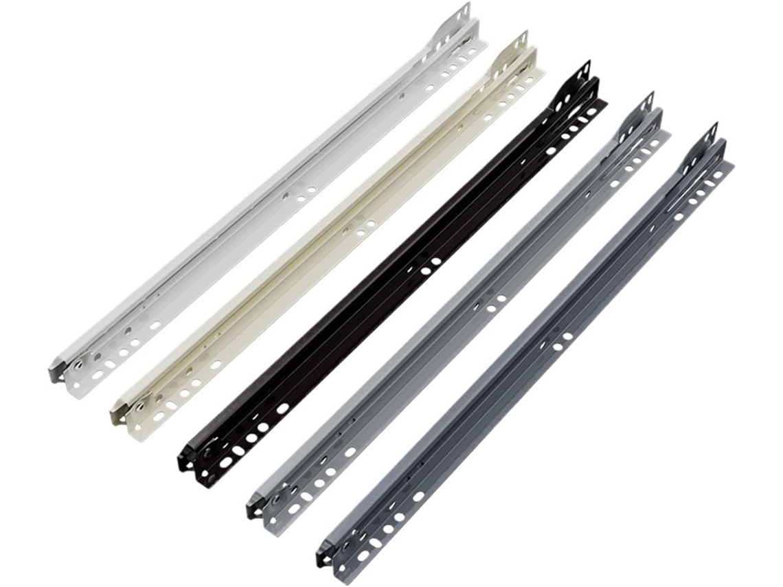 1 Peça De Ferragem Para Móveis, Corrediça Para Gaveta De Armário 10a 24 Polegadas, Trilhos Com Rodízios De Nylon