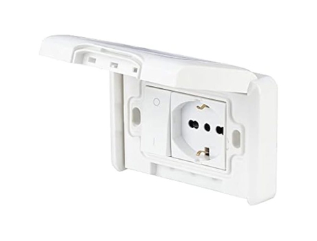 Kit de Encastrar para Exterior POLY POOL Pp6098X com Tomada e Interruptor Bipolar À Prova de Água