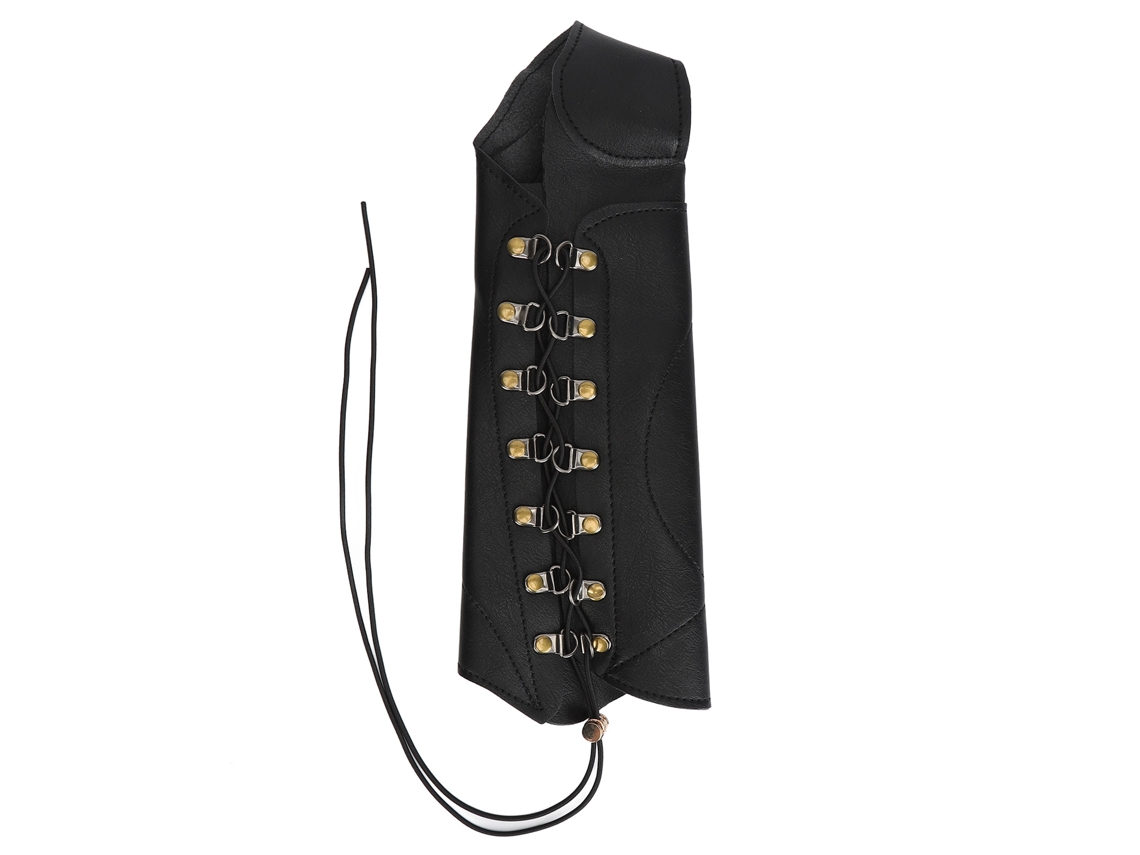 Protector de antebraço de couro PU, ajustável, fácil de usar, preto S/MARCA