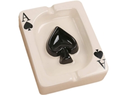 Copo De Cinzas Cerâmico Com Design Poker, Para Interior/exterior, Decoração Para Casa/escritório Igvtrade