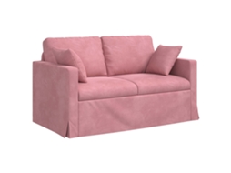 Sofá de Relaxamento - Sofá Rosa 138 X 78 X 80 Cm Veludo HARLANV1