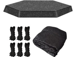 Cobertura de Proteção Solar para Cama Elástica de 183 Cm, Rede de Proteção Solar para Cama Elástica, Toldo, Dobrável, a CHABERLU