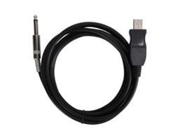 Cabo Usb Para Guitarra De 3 Metros Para Conexão Com Computador, Guitarra Elétrica E Baixo.