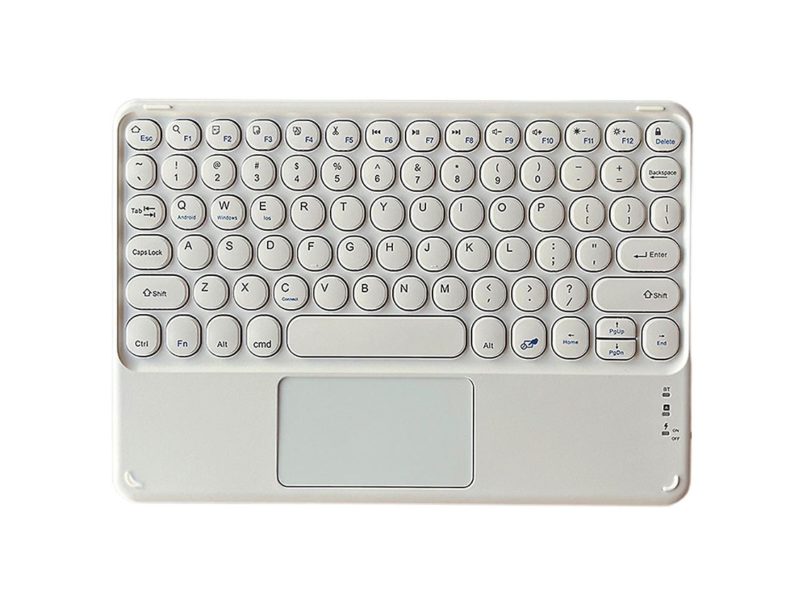 Lurelia Teclado Touchpad Bluetooth, Usb, Sem Fio, Touchpad, Recarregável, Cor Azul / Vermelho Para Laptop, Ipad/ios