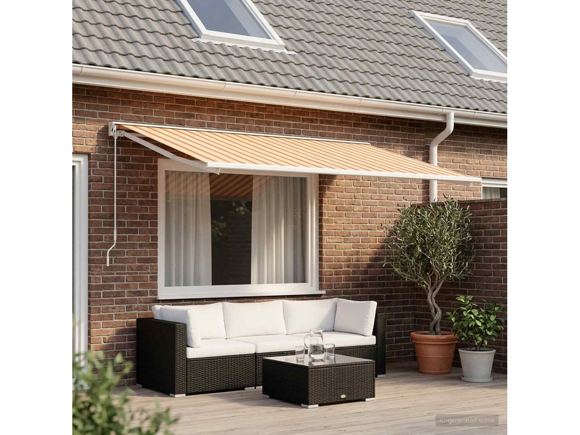 Vidaxl Tecido De Substituição Para Toldo Multicolor 600 × 300 Cm