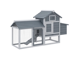 Pequeno Galinheiro Cottage Galinha Suporte de Sol. 150,5l X 54w X 87h Cm Madeira Maciça Multiequipamento Ge
