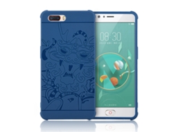 Capa de telefone Nubia M2 com padrão de dragão azul, compatível com Sj02164 Sj02165 EOOCOO