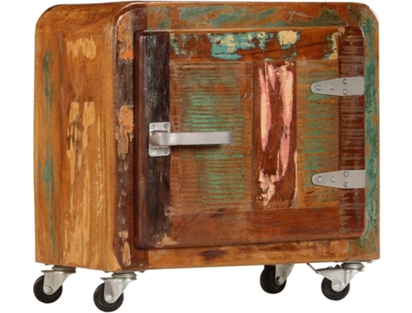 Mesa de Cabeceira  Madeira Recuperada Maciça (50x30x50 cm)