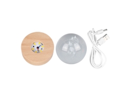 Bola De Cristal 3d 6cm Sistema Solar Luminosa