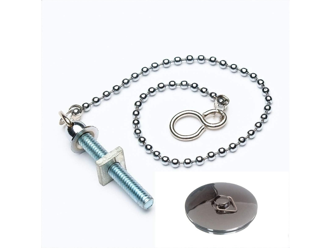 Conjunto Completo De 8 Correntes De Bolinhas Para Pia Com Tampa, 38 Mm, Cromadas, 300