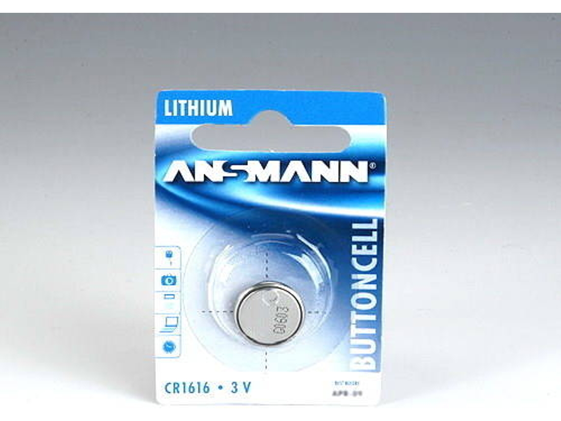 Pilha Não Recarregável ANSMANN Lithium CR 1616, 3 V Battery | Worten.pt