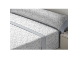 Conjunto De Lençol Dor Tila Algodão Cinzento (120x200)