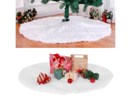 Capa de base para saia de árvore de Natal de pelúcia para decorações de Natal e ano novo (90 cm) -YUW VBESTLIFE