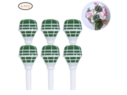 6pcs Suporte para Buquês com Espuma Leve DIY Acessórios de Buquê para Noiva 18x8.5cm | S/MARCA