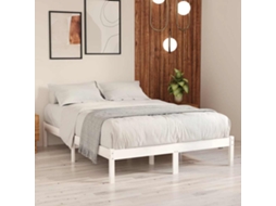 Vidaxl Estrutura De Cama 200x200 Cm Pinho Maciço Branco