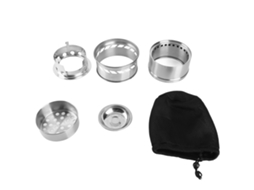 Estufa de Madeira Externa Inox para Camping com Base Alta