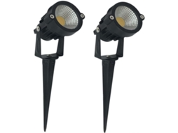 Conjunto De 2 Luminárias De Chão Para Exterior, Lâmpada Fluorescente Branca Para Instalação Em Jardins Ou Árvores.