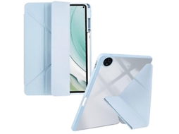 Capa para tablet de couro sintético transparente e acrílico Webake