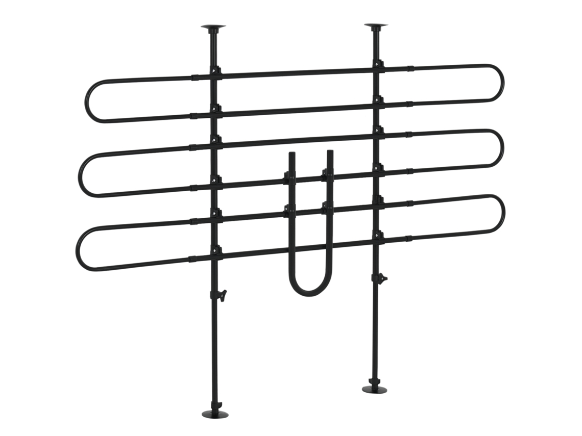 Grade Segurança Carro Cães, Ajustável 87 135x85x120cm, Metal, Preto, Universal para Mala. Ge